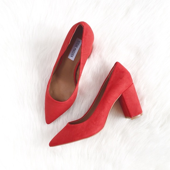 Steve Madden Shoes - Steve Madden | cherry red nubuck pointed toe pumps